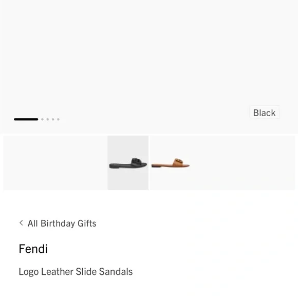 Fendi women’s leather Logo Slide sandal - Picture 5 of 5